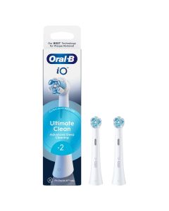 ORAL-B iO Ultimate Clean, rezerva periuta electrica, compatibile doar cu seria iO, Alb, 2 buc
