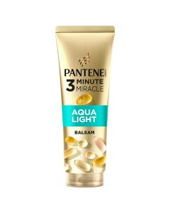 PANTENE Pro-V Aqualight 3 Minute Miracle, balsam de par, pentru par fin, 220&nbsp;ml