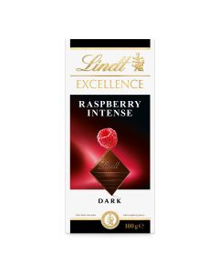 LINDT Excellence, tableta de ciocolata, neagra cu zmeura, 100&nbsp;g