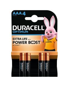 DURACELL Optimum AAA, baterii, 4&nbsp;buc